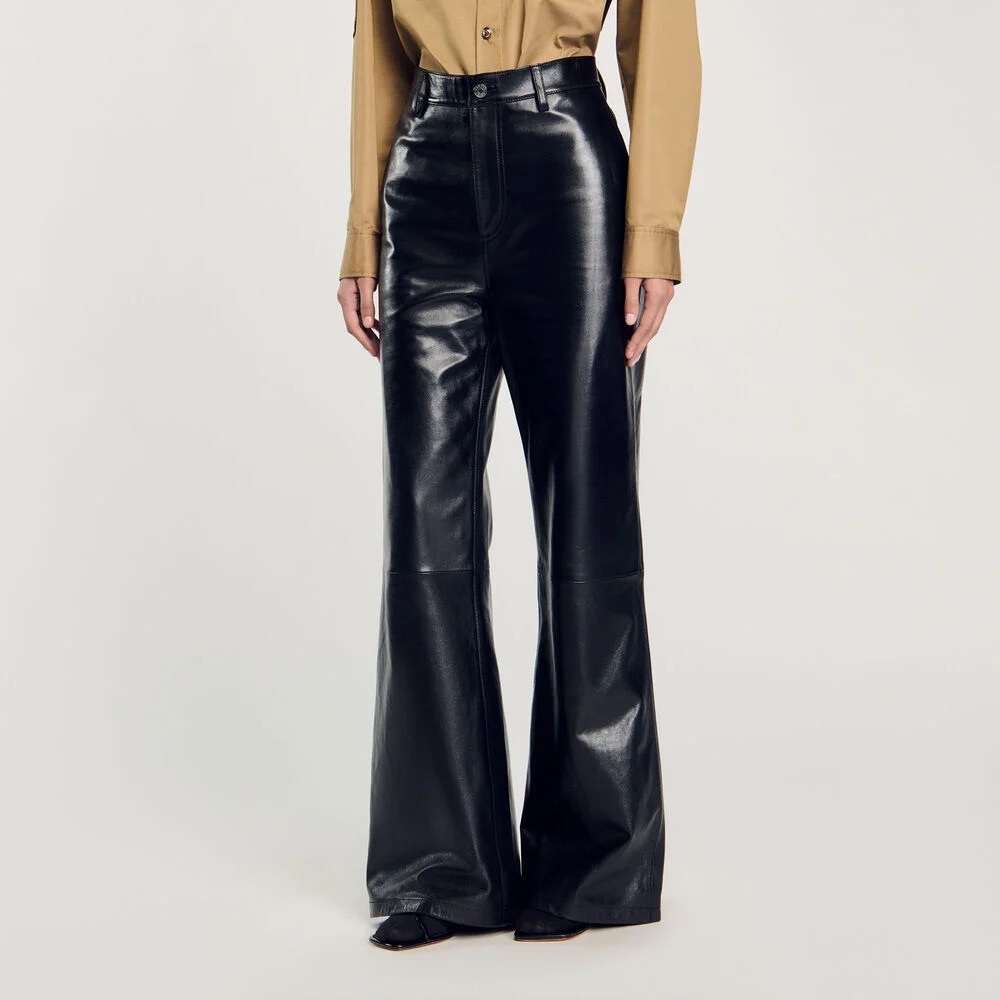SANDRO LAMBSKIN PANTS